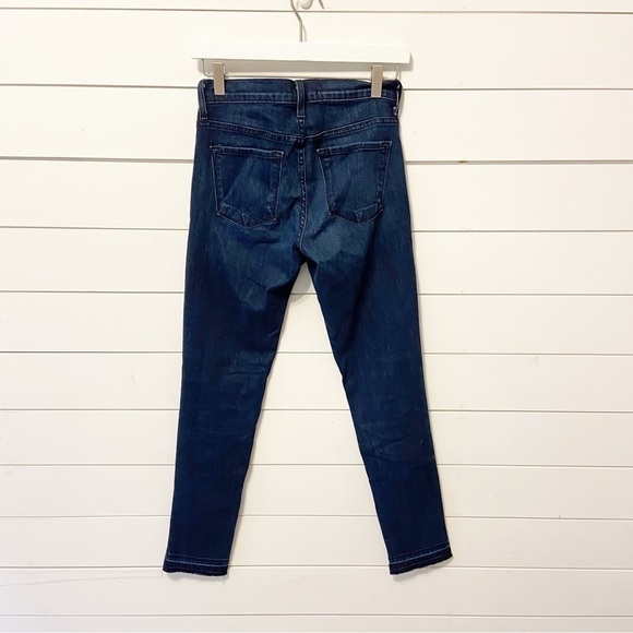 Flying Monkey | Midrise Dark Wash Skinny Jeans- Raw Hem Size 25 - Picture 2 of 11